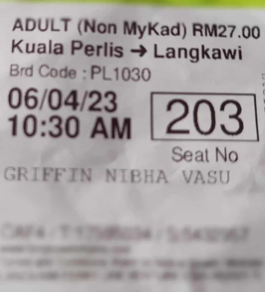 Kuala Perlis to Langkawi Ferry Ticket | Griffin Boyka